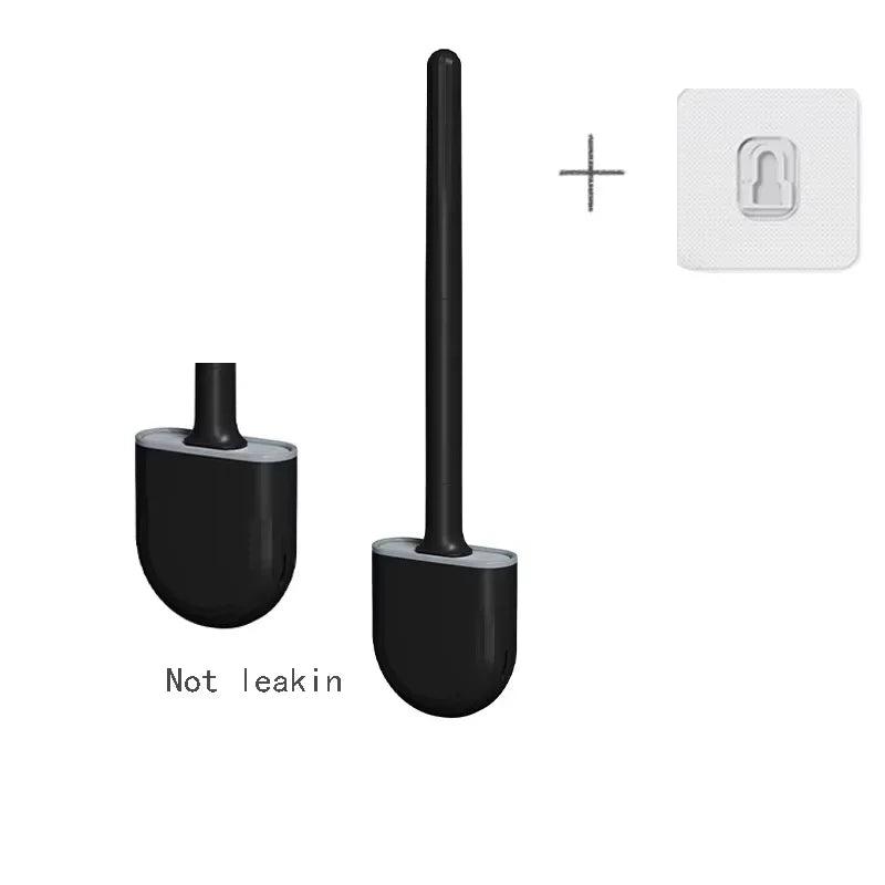 Long Handle Silicone Toilet Brush, Flexible