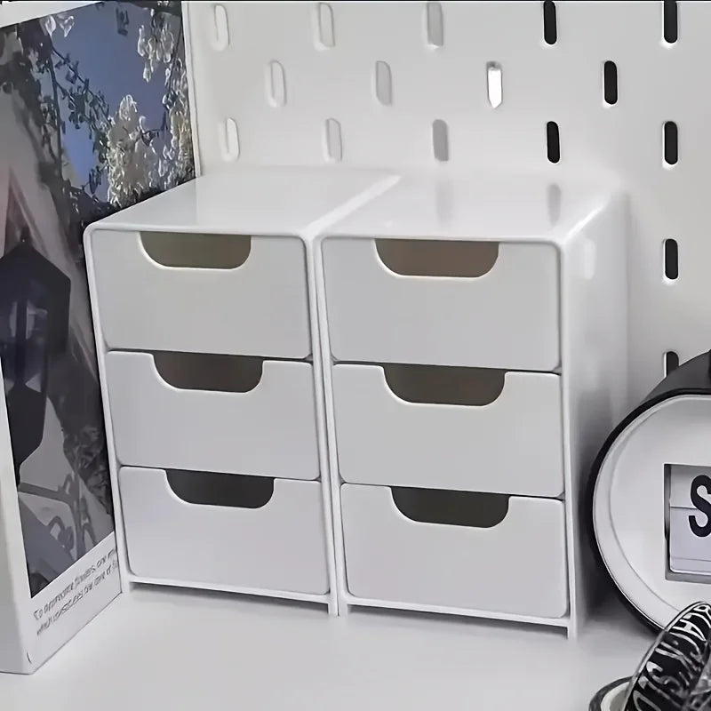 Organisateur de bureau chic à 3 niveaux avec tiroirs – Idéal