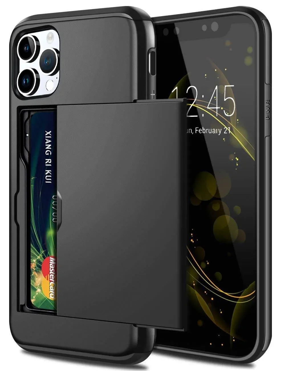for iPhone 16 Pro Max 15 Case Slide Armor Wallet