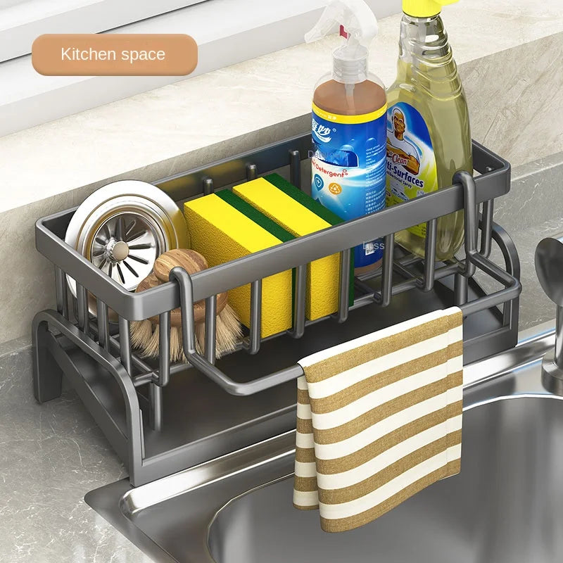 Kitchen Shelf Cleaning Cloth Storage Draining