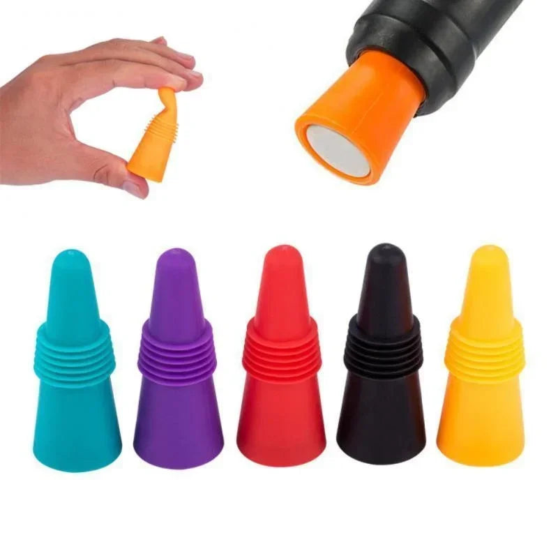 1PC Silicone Wine and Beverage Bottle Cap Set