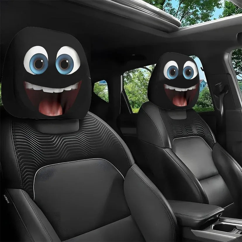 Taie d'oreiller de voiture imprimée visage d'Halloween