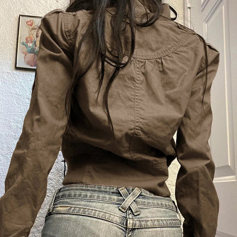Women's Vintage Cropped Trench Jacket