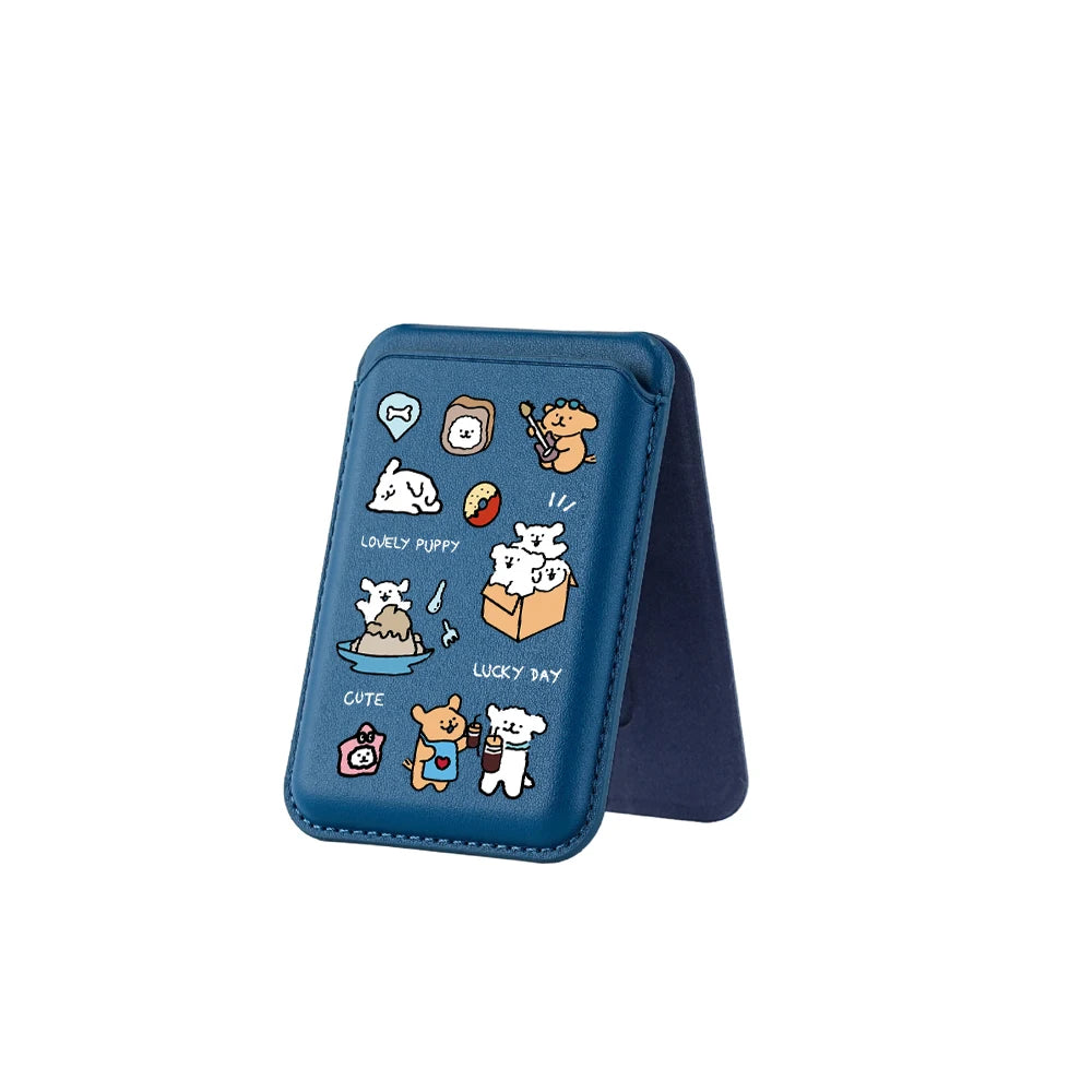 Cute line Dog Upgrade purse Hide Stand for iPhone