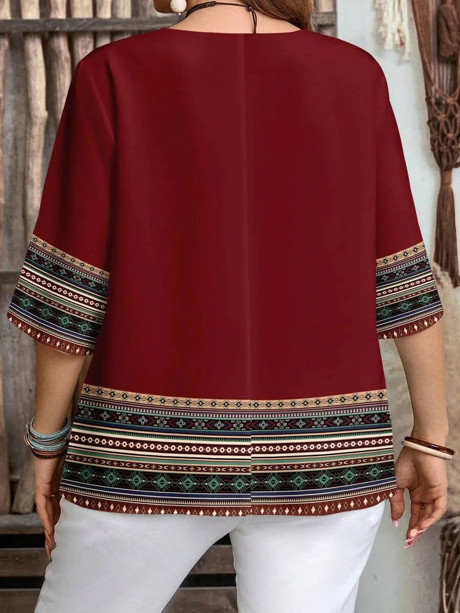 Plus size women's spring/summer/autumn new retro