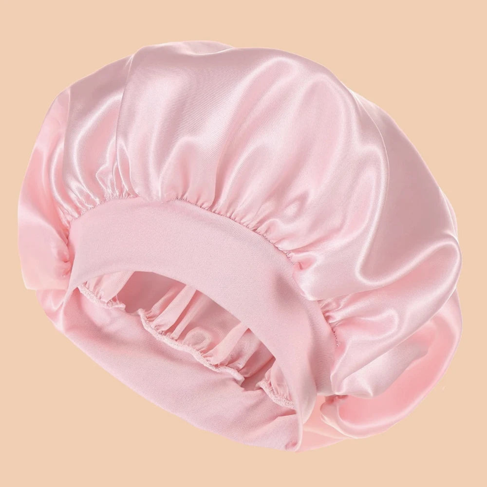 Women's Satin Wide - Brimmed Shower Cap