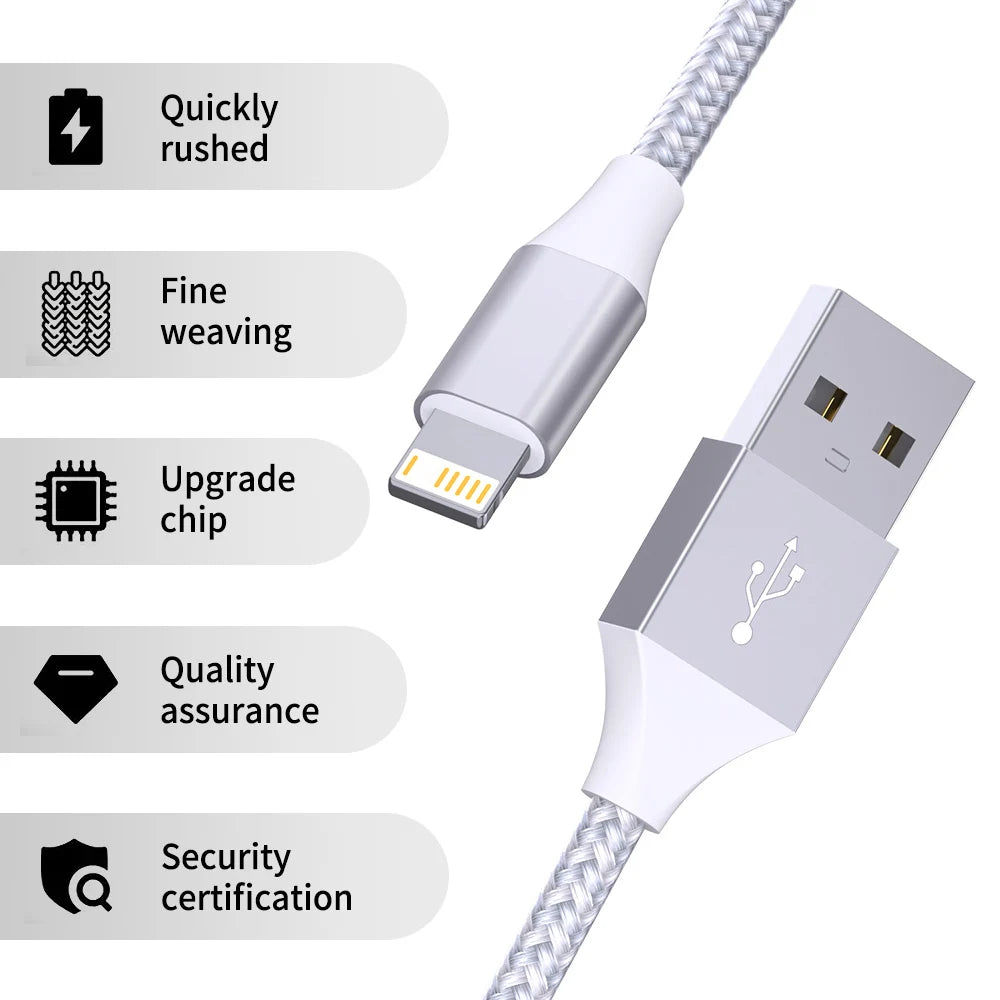 5Packs USB To Lightning Cable For IPhone14 13 12