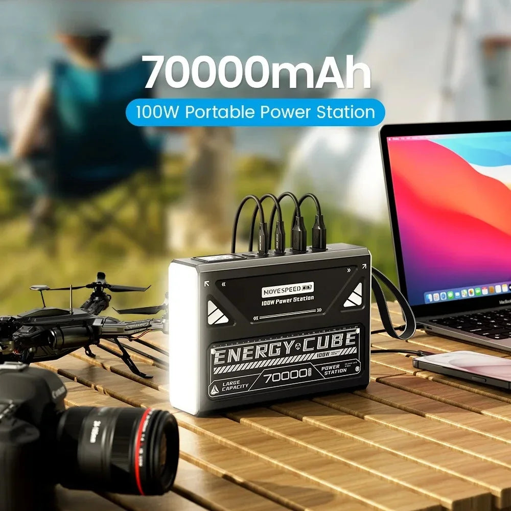 70000mAh Power Bank 100W Fast Charging Large