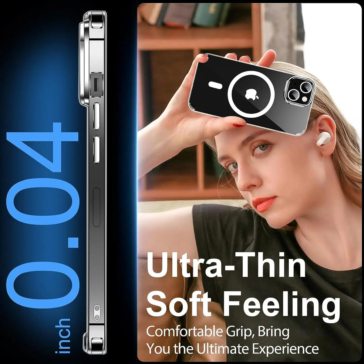 Ultra Slim Clear Magnetic Phone Case for iPhone