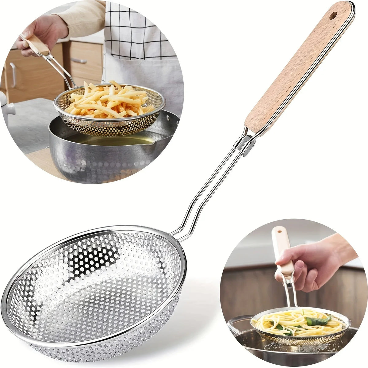 Stainless Steel Fine Mesh Skimmer Spoon