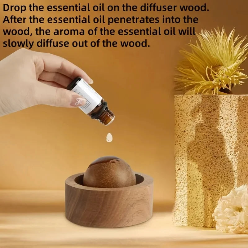 Car & Home Essential Oil Diffuser - Made of Wood