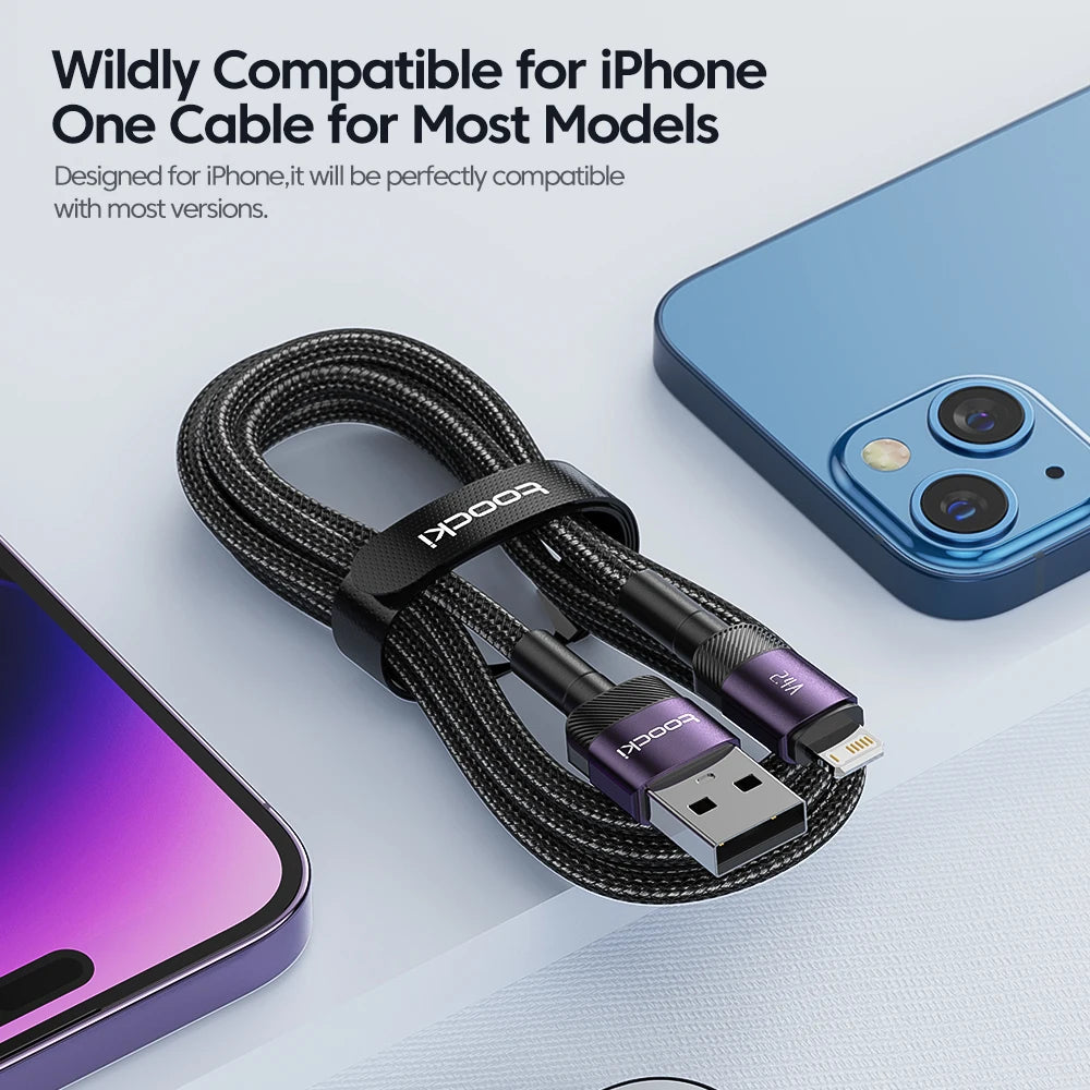 Toocki USB Cable For iPhone 14 13 12 Pro Max X XS