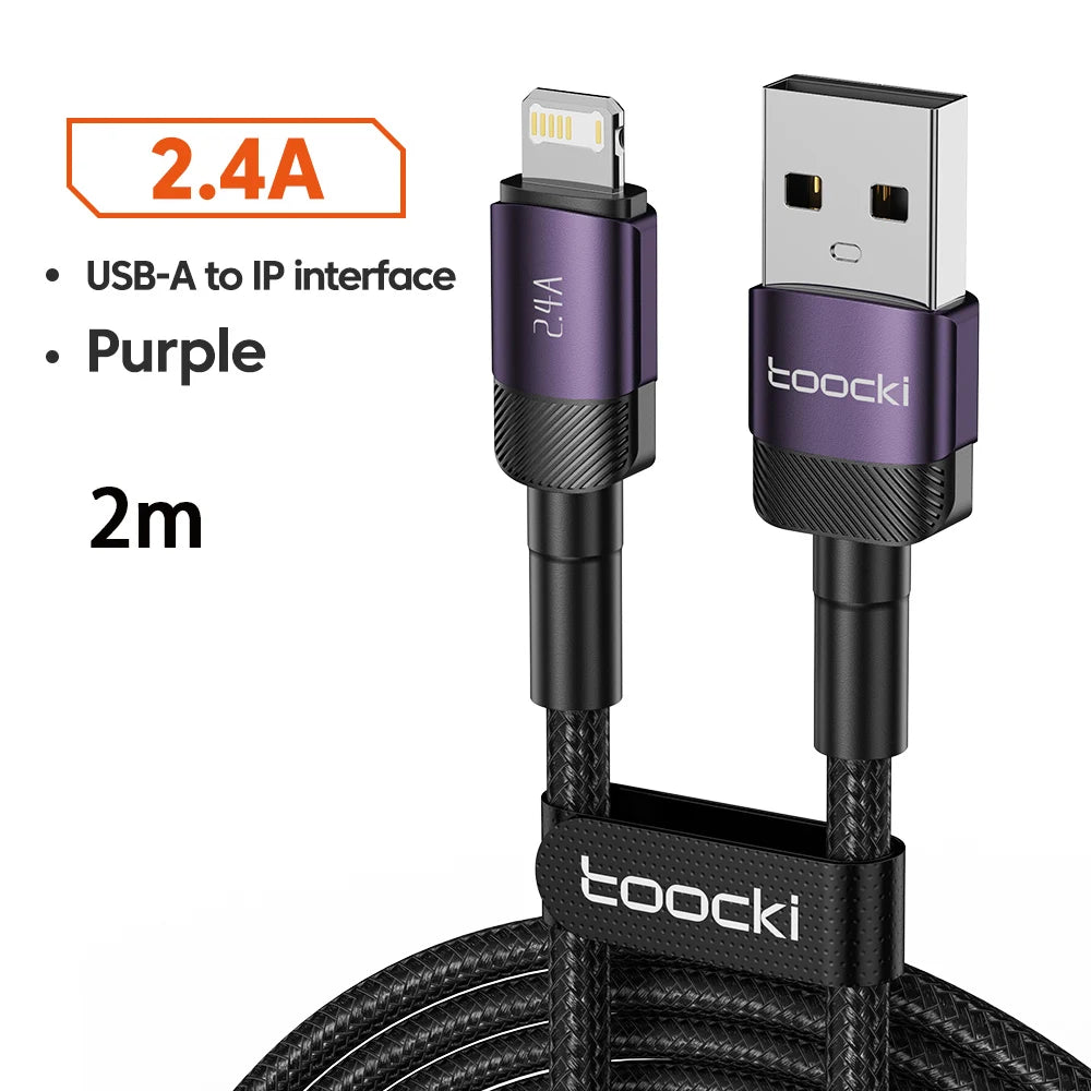 Toocki USB Cable For iPhone 14 13 12 Pro Max X XS