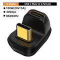 Adaptateur USB4.0 40 Gbit/s OTG Type C coudé à 90 degrés 100W