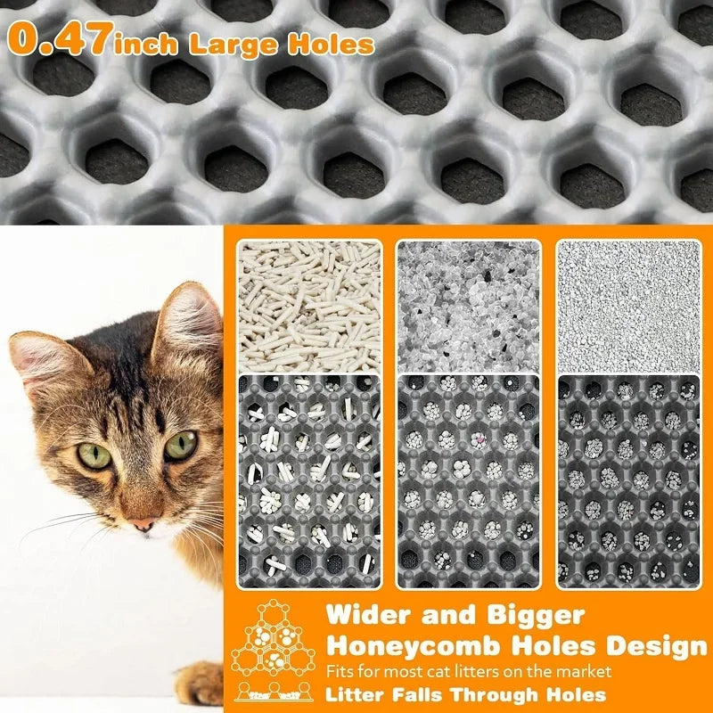 Cat Litter Mat Heavy Duty Waterproof 2 Layer Non