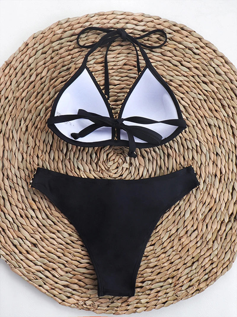 Push Up Bikinis Femme Taille Haute Maillot De Bain Sexy