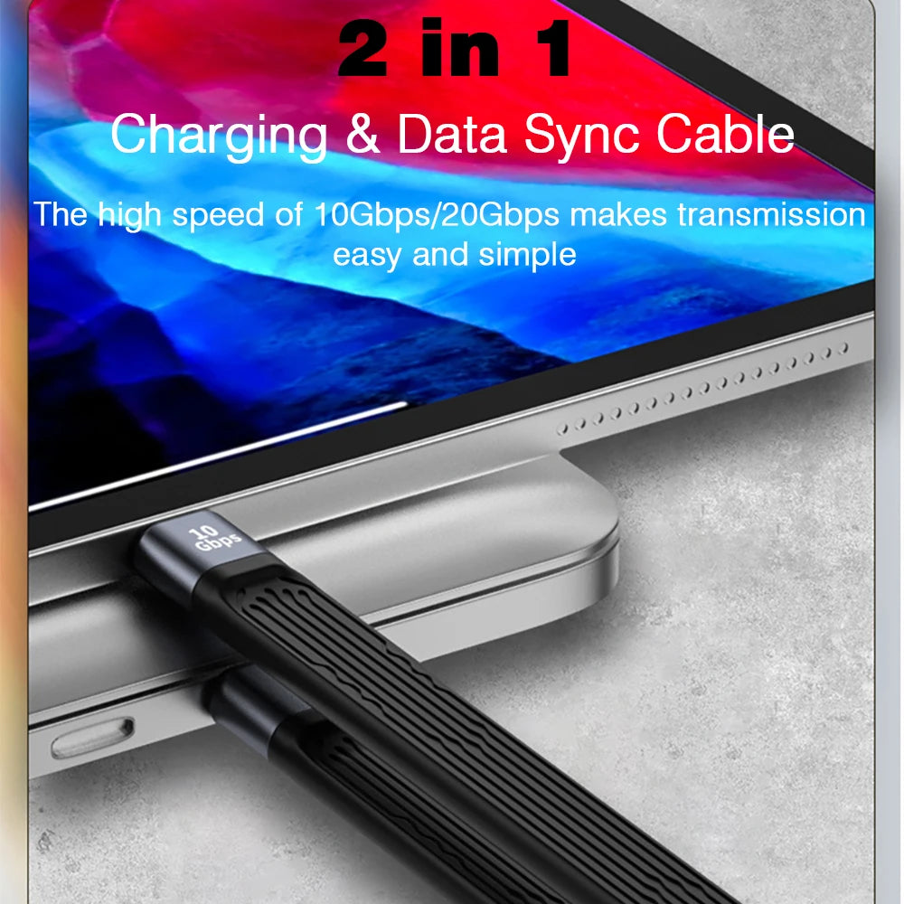 USB3.1 10Gbps Short Cable 13cm PD 100W USB