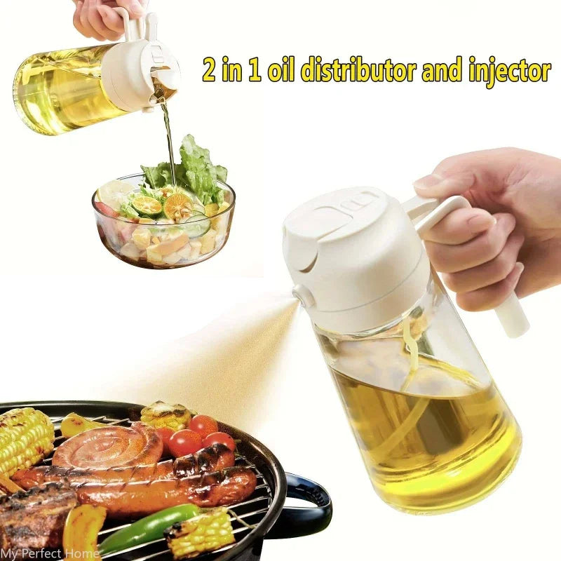 2in1 500ml Plastic Kitchen Oil Sprayer Spray Oil
