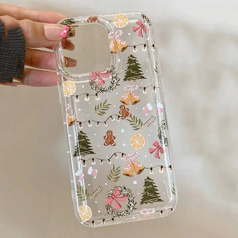 Winter Christmas Graphic Print Clear Case