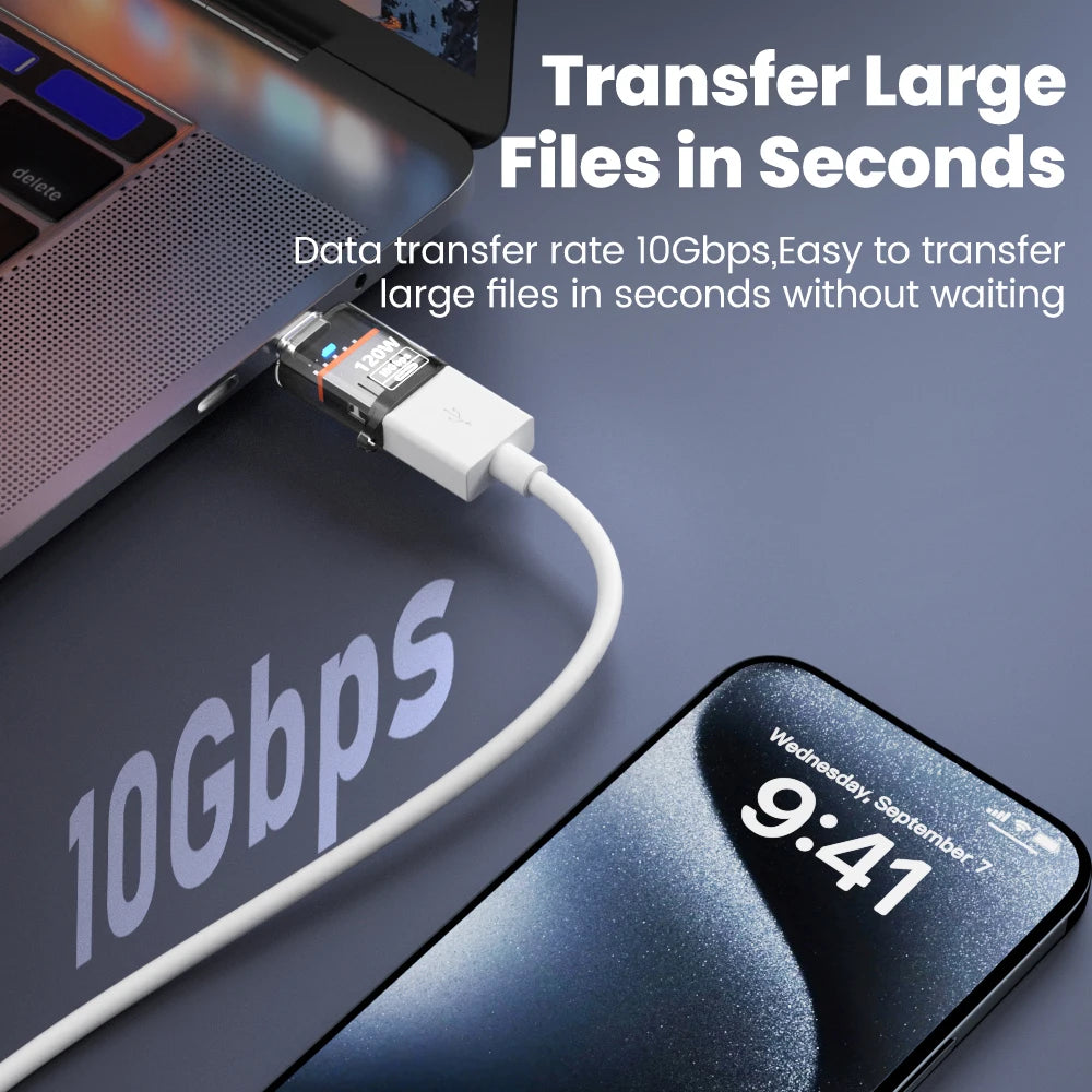 120W USB - C to USB - A OTG Adapter