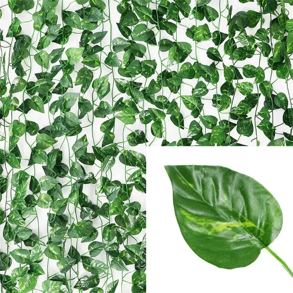 4/10M Artificial Plant Green Ivy Leaf Garland
