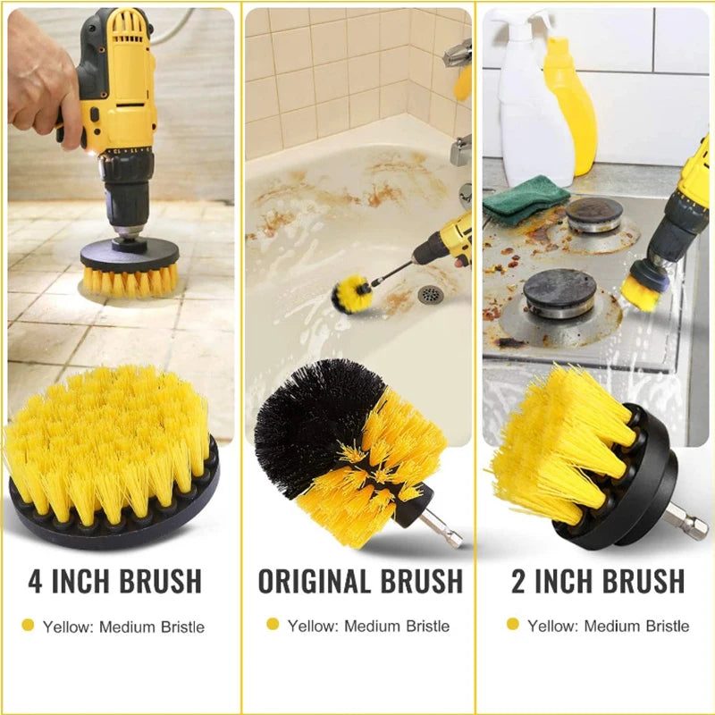 Electric Scrubber Brush Drill Brush Attachment Kit