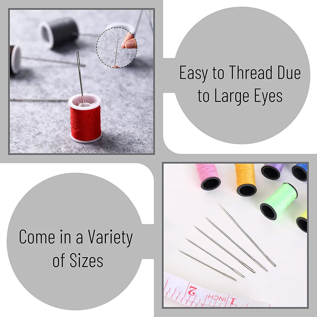 Stainless Steel Big Eye Hand Sewing Needles