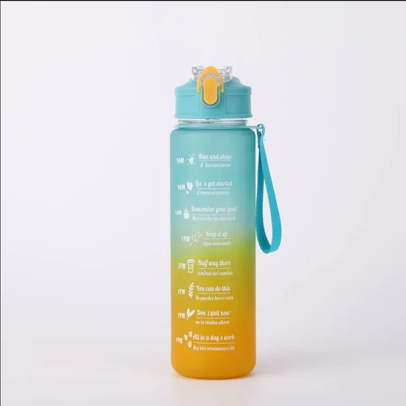 Sports Water Bottle with Time - Tracking Straw Leak