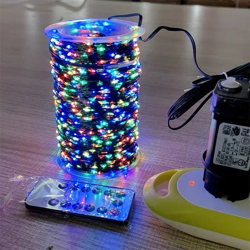 1000 LED Green Wire Led String Fairy Lights US/EU Plug