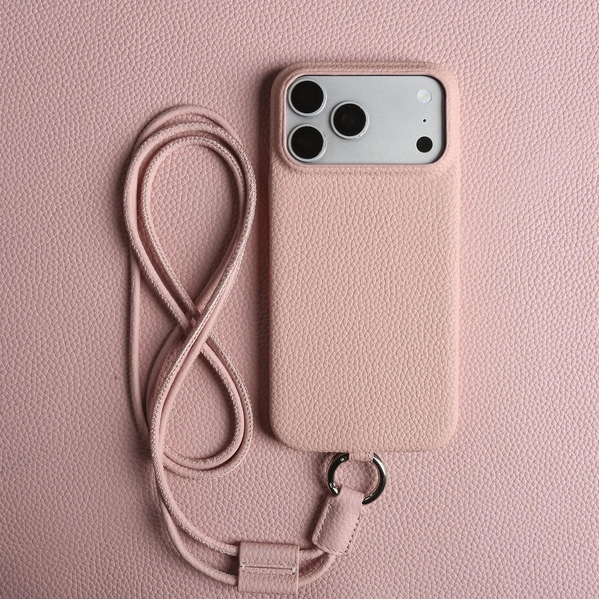 Genuine Leather Crossbody iPhone Case with Lanyard