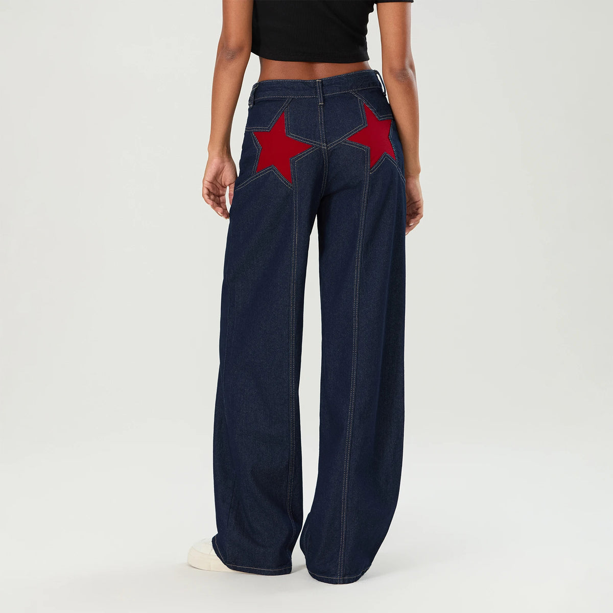 Women's Y2K Vintage Jeans Aesthetic Star Pattern Print