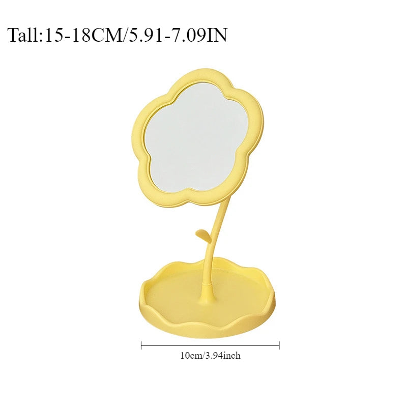 Mirror Desktop Flower Mirrors Creative Dormitory