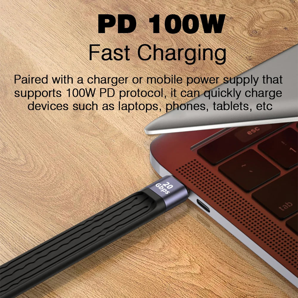 USB3.1 10Gbps Short Cable 13cm PD 100W USB