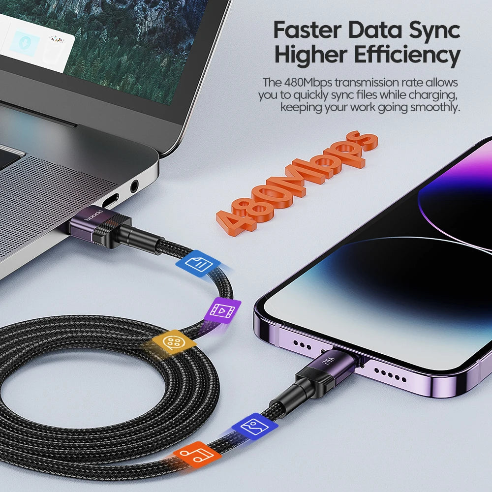 Toocki USB Cable For iPhone 14 13 12 Pro Max X XS