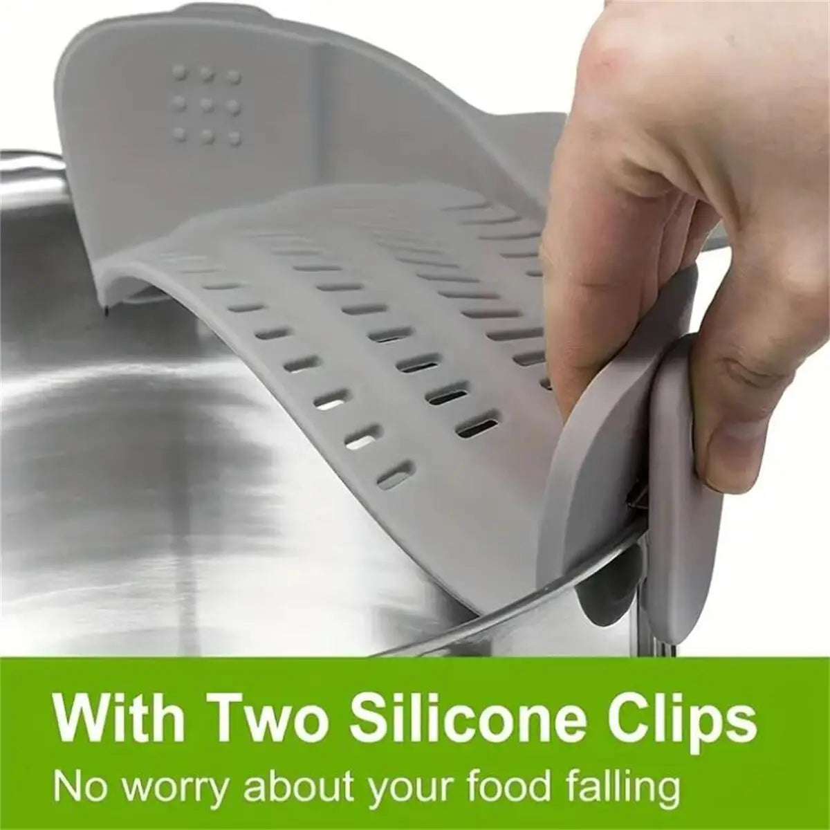 Adjustable Clip On Pot Strainer