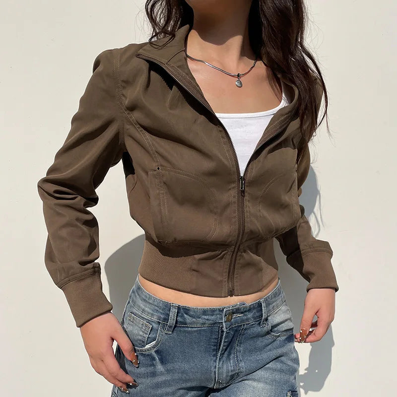 Women's Vintage Cropped Trench Jacket