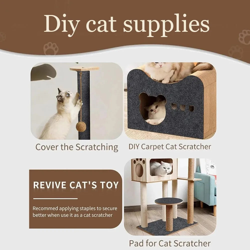 Self - Adhesive Cat Scratching Mat Trimmable Cat