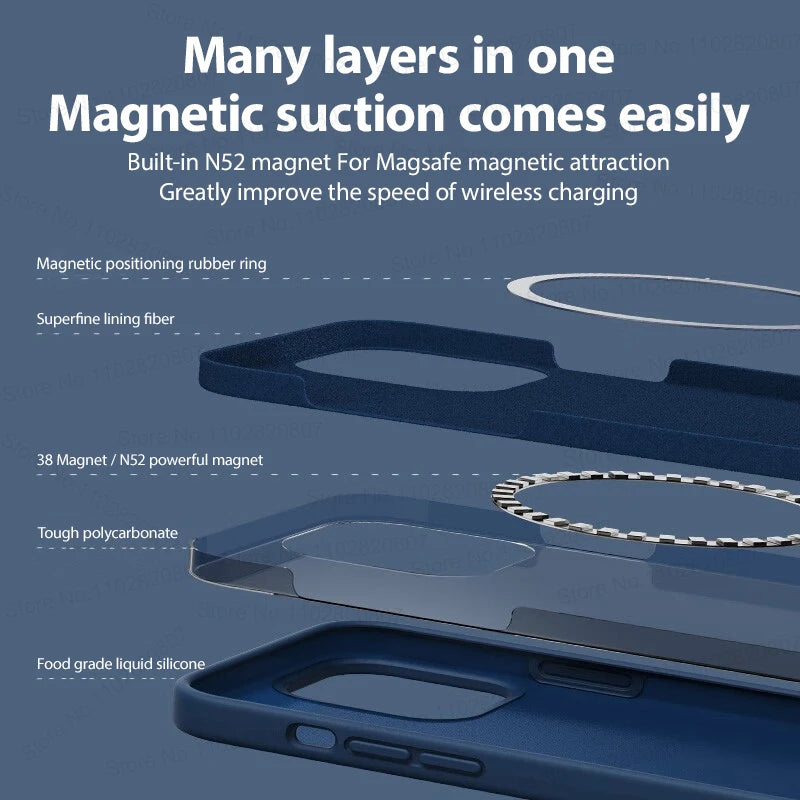 For Magsafe Original Magnetic Cases For iPhone 15
