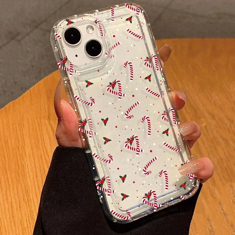 Winter Christmas Graphic Print Clear Case