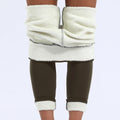Winter Thermal Leggings Womens Solid Color Thick Pants
