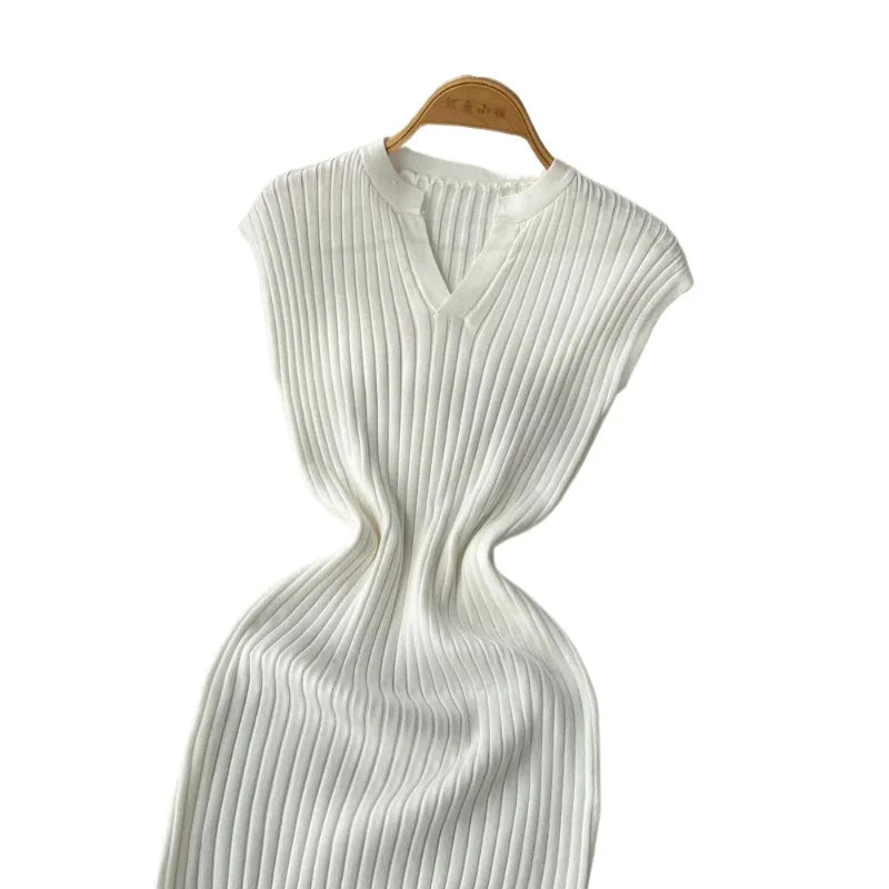 Women's White V