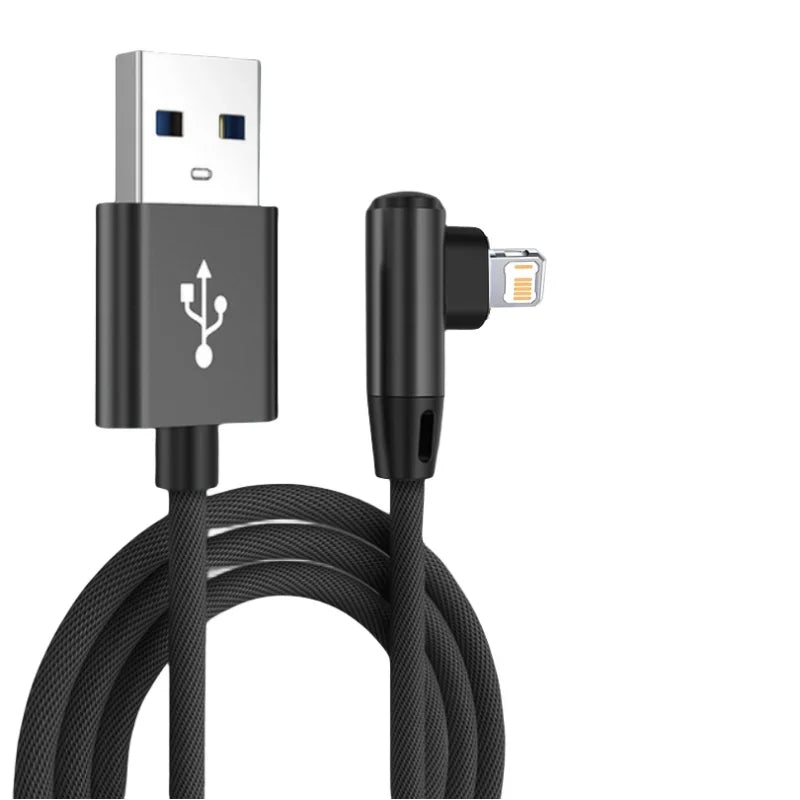 90 Degree USB Cable For iPhone 14 13 12 11 Pro