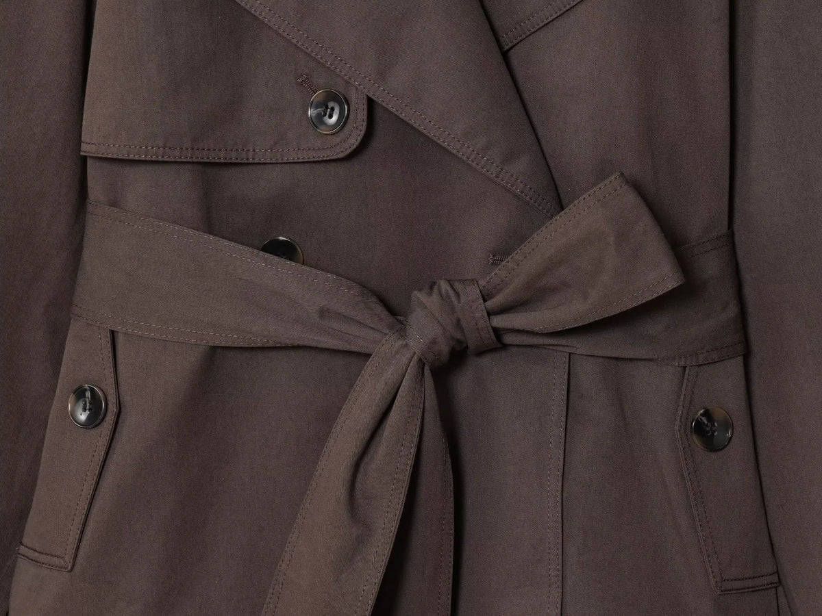 Women's British Lapel Maillard Belt Trench Coat