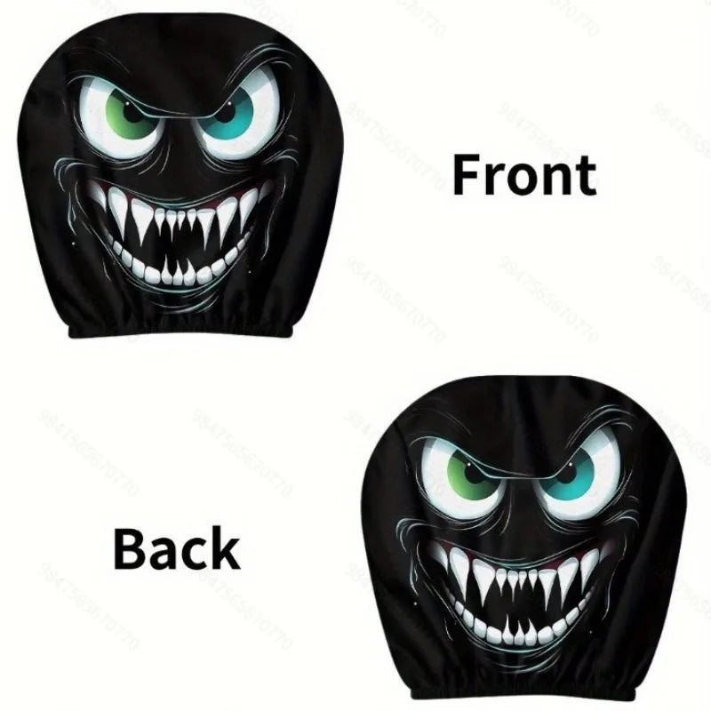 Taie d'oreiller de voiture imprimée visage d'Halloween