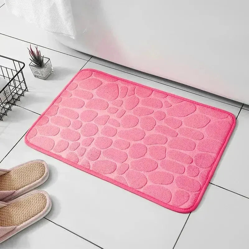 Tapis gaufré en fibre pour salle de bain et salon