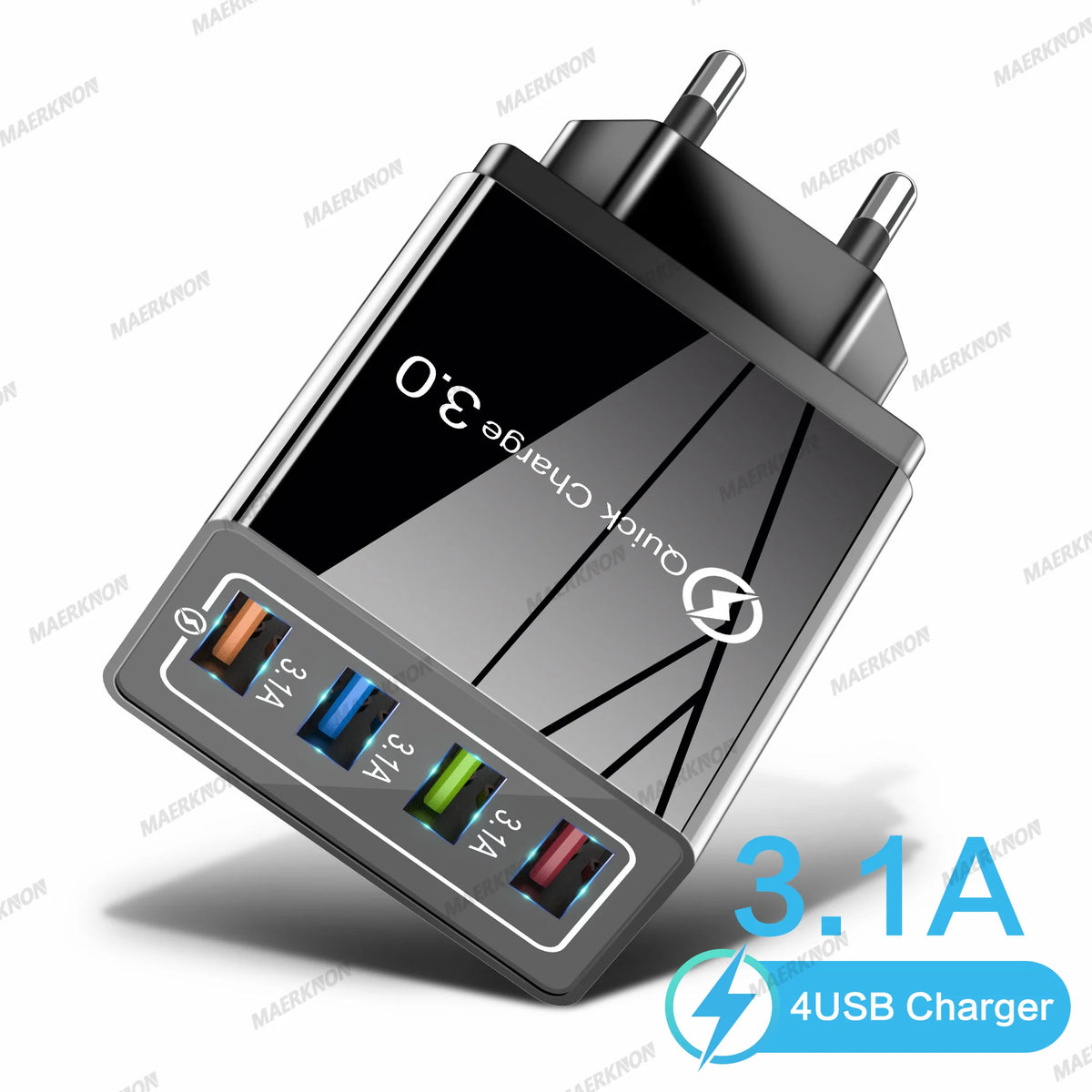 3A USB Charger 4 Ports USB Quick Charge 3.0 EU US