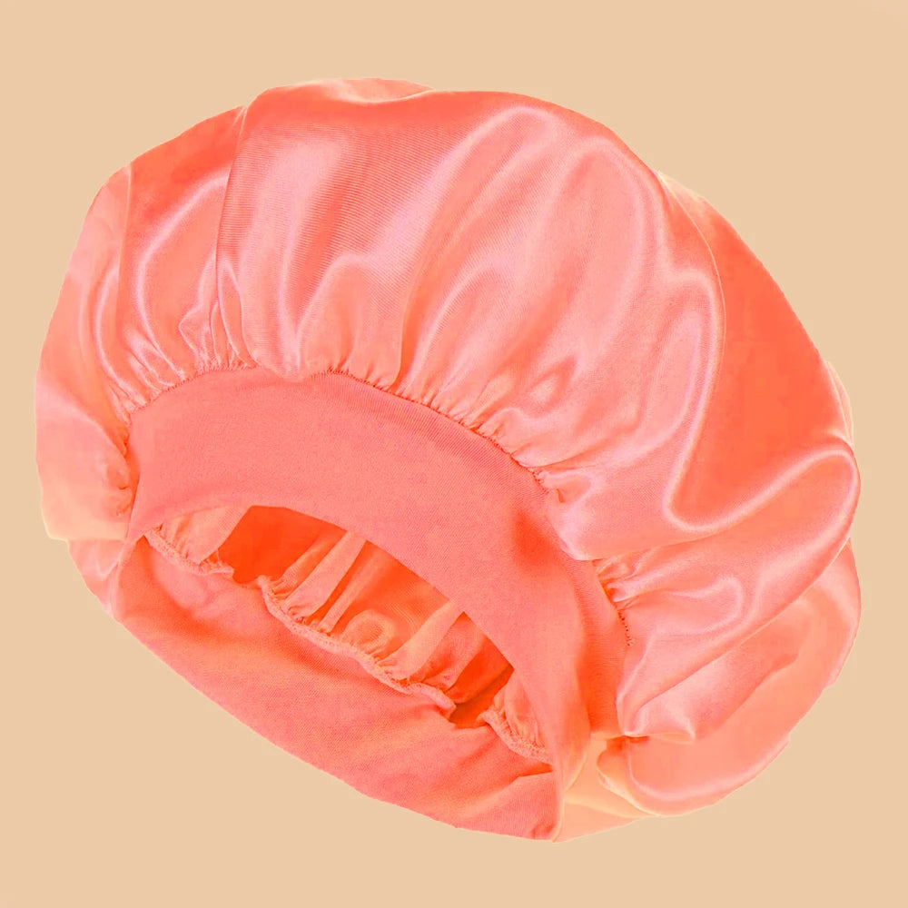 Women's Satin Wide - Brimmed Shower Cap