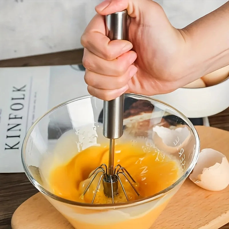 Stainless Steel Egg Beater Durable Semi - Automatic