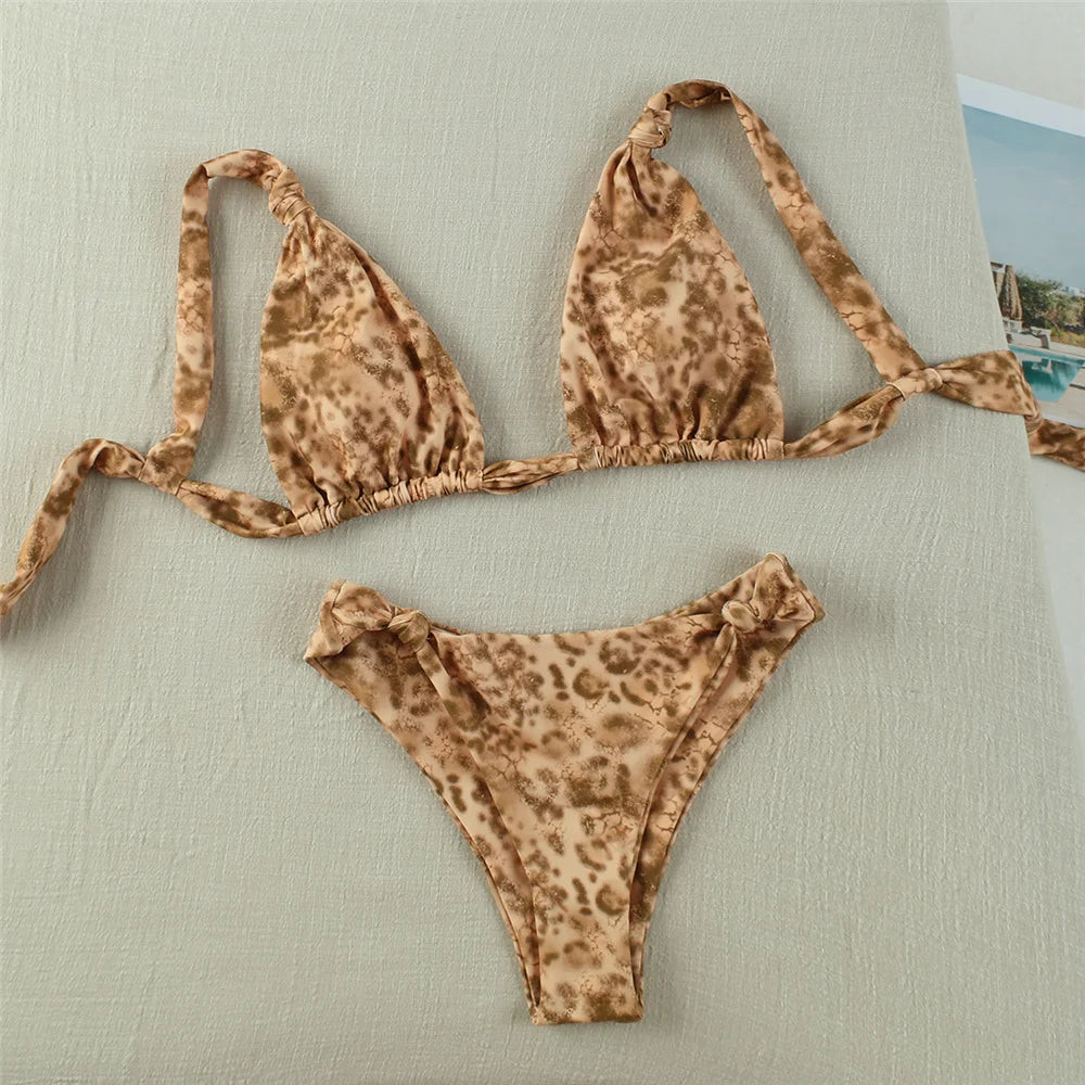 Maillots de bain sexy imprimé léopard pour femme