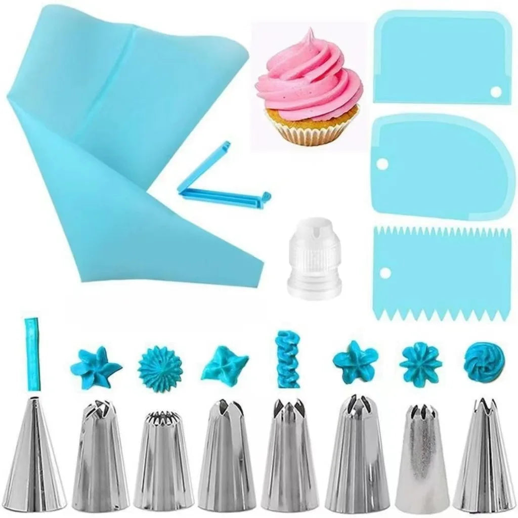Silicone Piping Bags and Tips Set Cake DIY